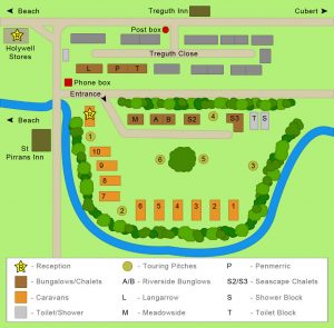 siteplan 300x295 - Touring in Holywell Bay
