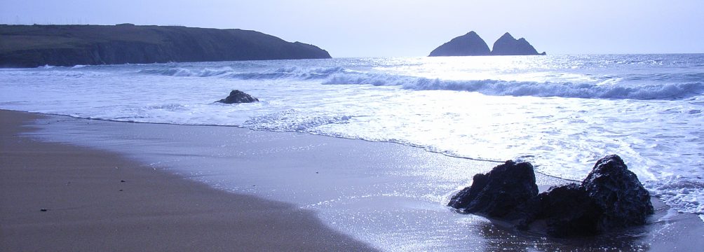 Holywell bay beach winter holiday by The Meadow Holiday Park Holywell Bay